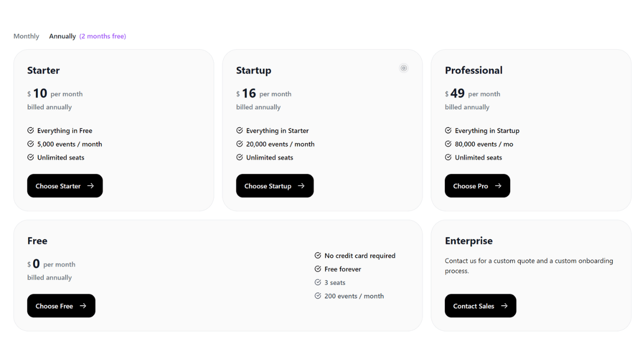 DocsAllOver - Beautiful Pricing Cards Grid in Tailwind CSS