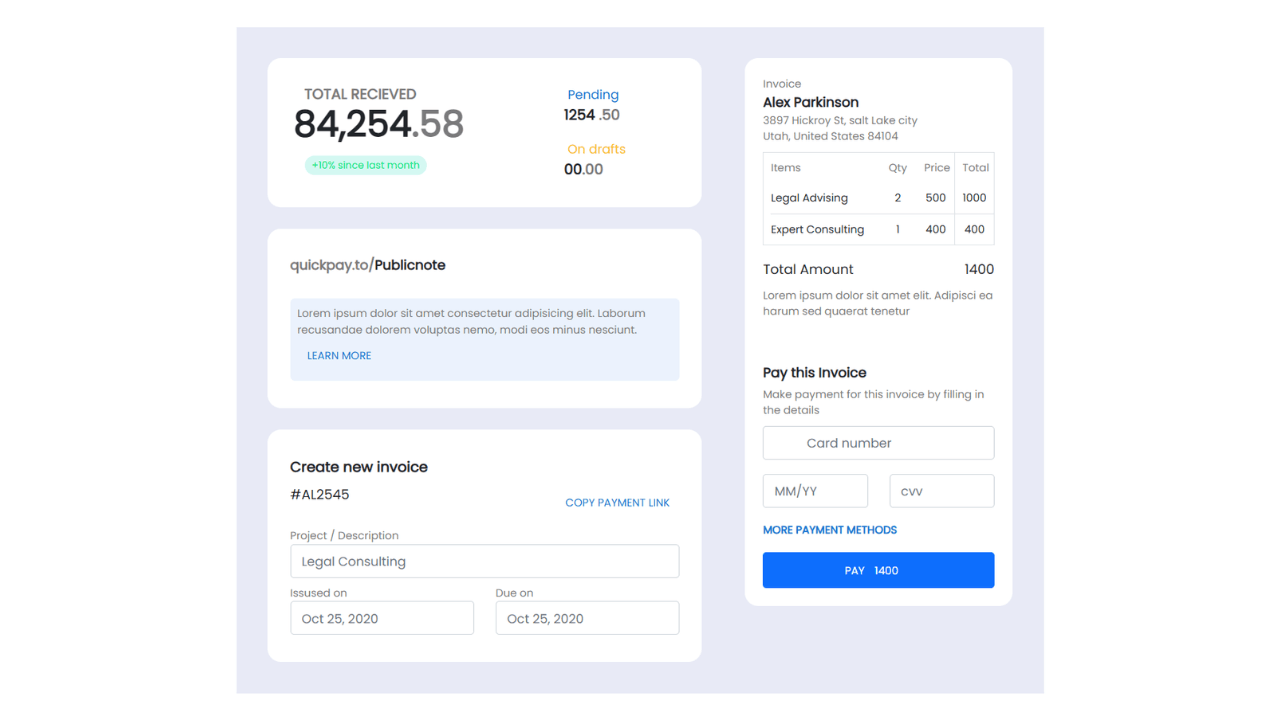 DocsAllOver - Bootstrap 5 Payment Method Form Page with Invoice