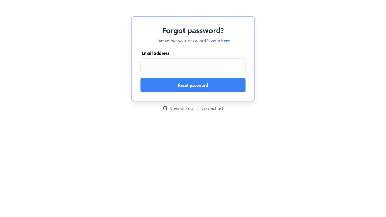 DocsAllOver - Forgot Password Form in Tailwind CSS