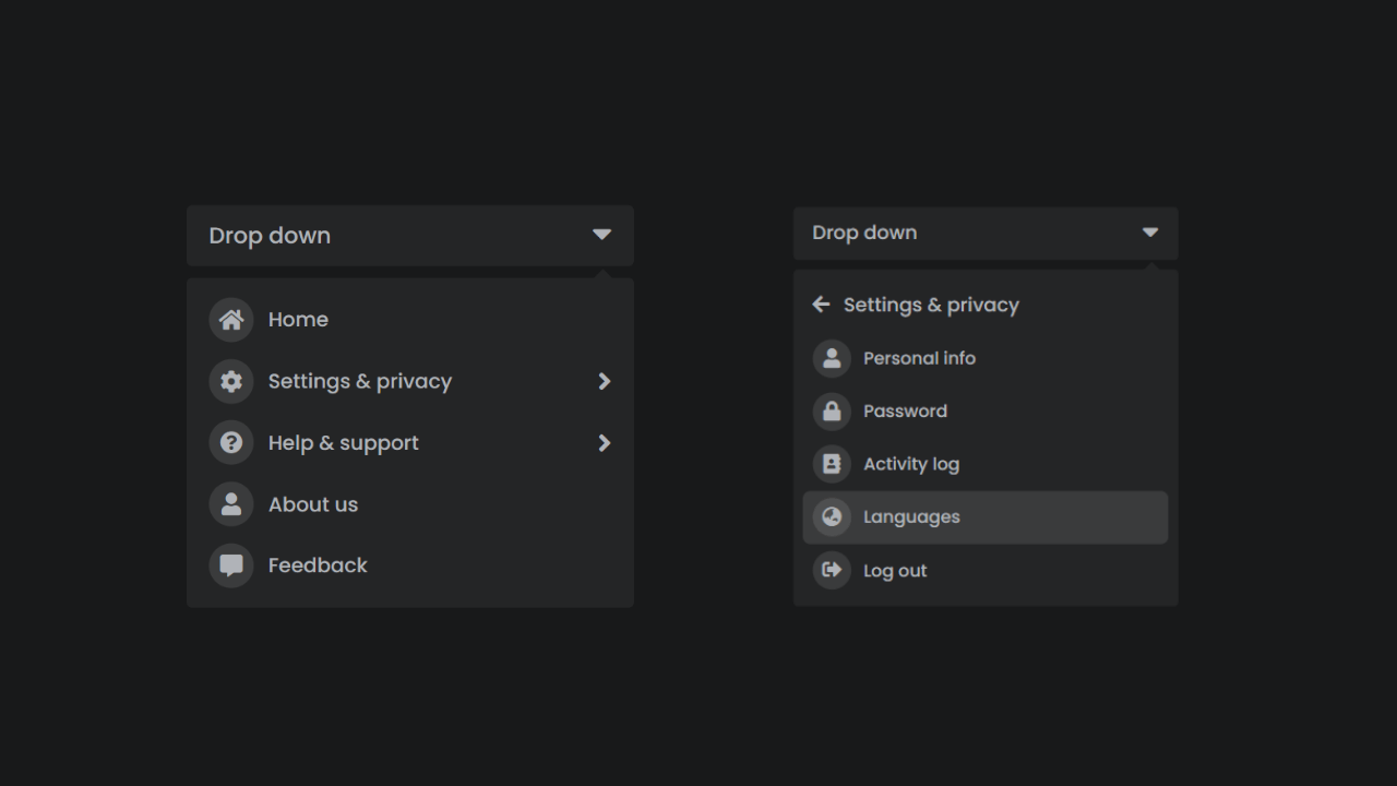 DocsAllOver - Nested Drop-down Menu with CSS and JS