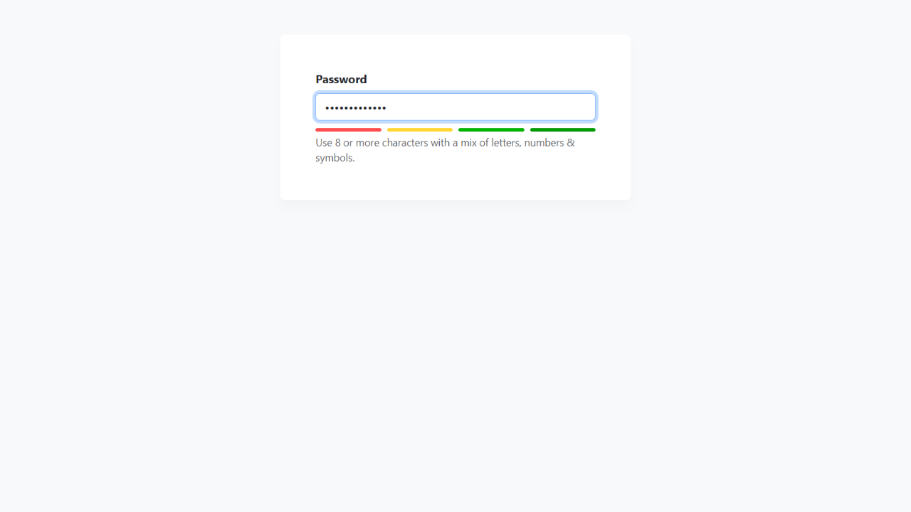 DocsAllOver - Real-time Password Strength Indicator in Bootstrap 5