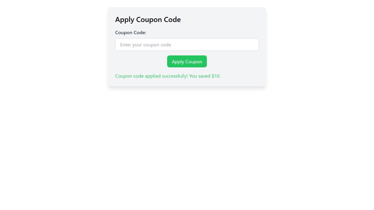 DocsAllOver - Responsive Tailwind CSS Coupon Code Form