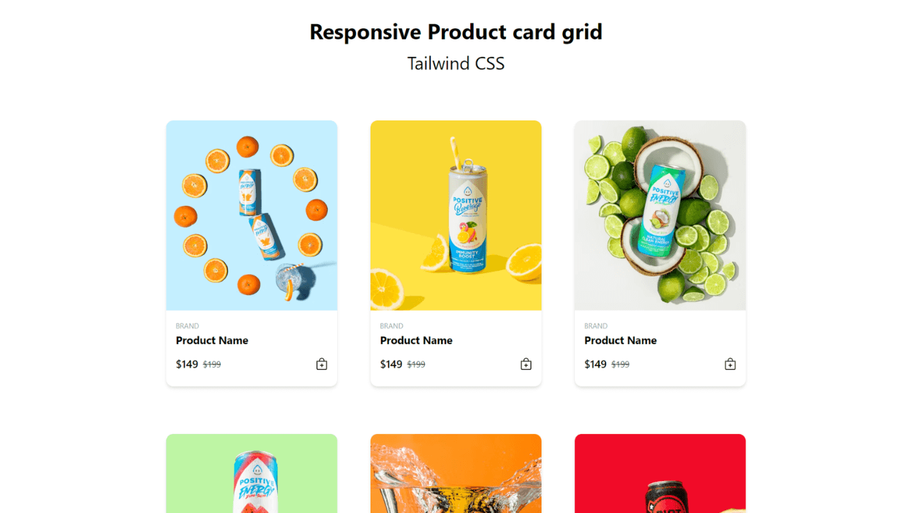 DocsAllOver - Responsive Product Card Grid with Tailwind CSS