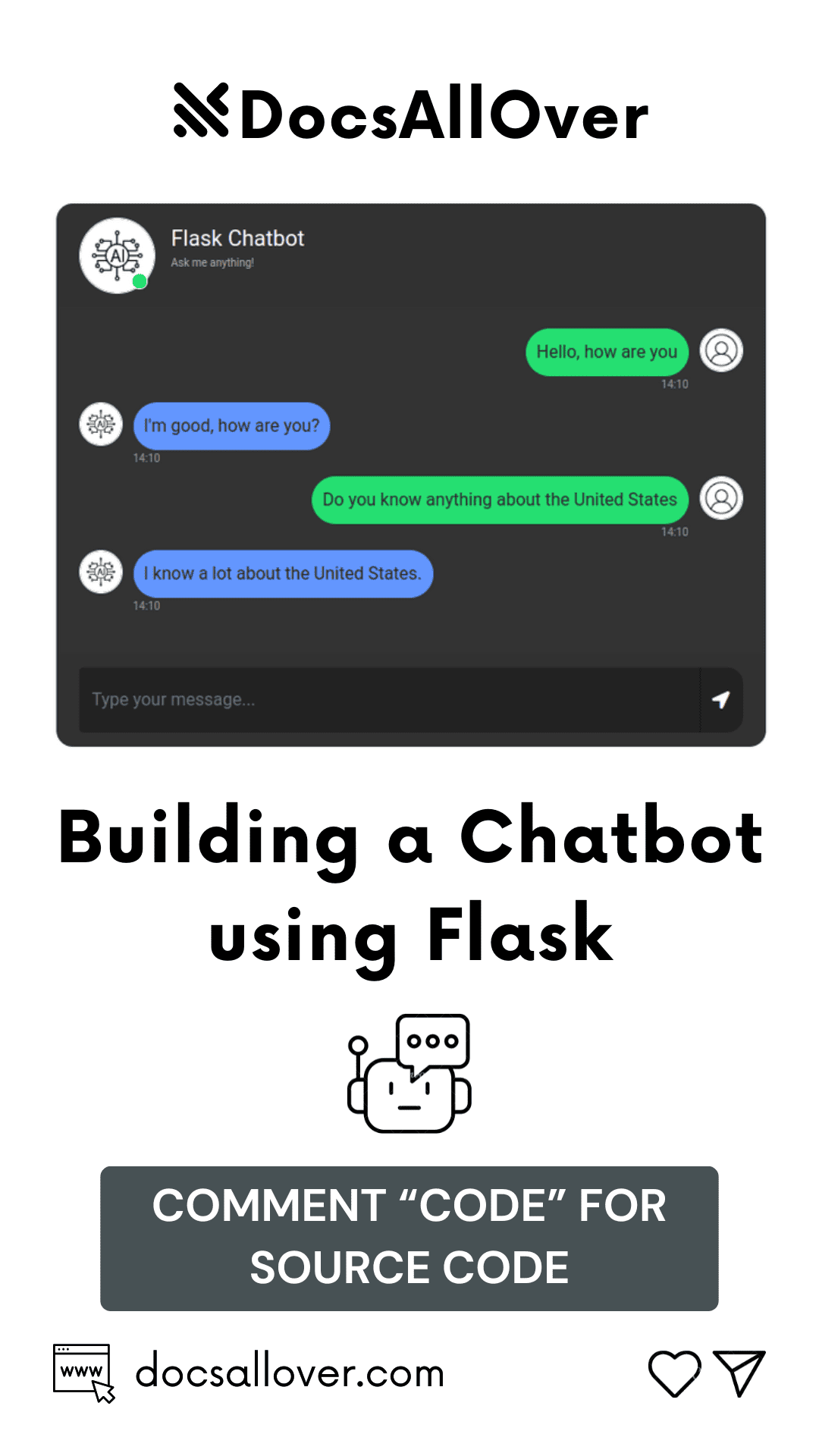 DocsAllOver - Building a Chatbot using Flask and Microsoft Dialogpt