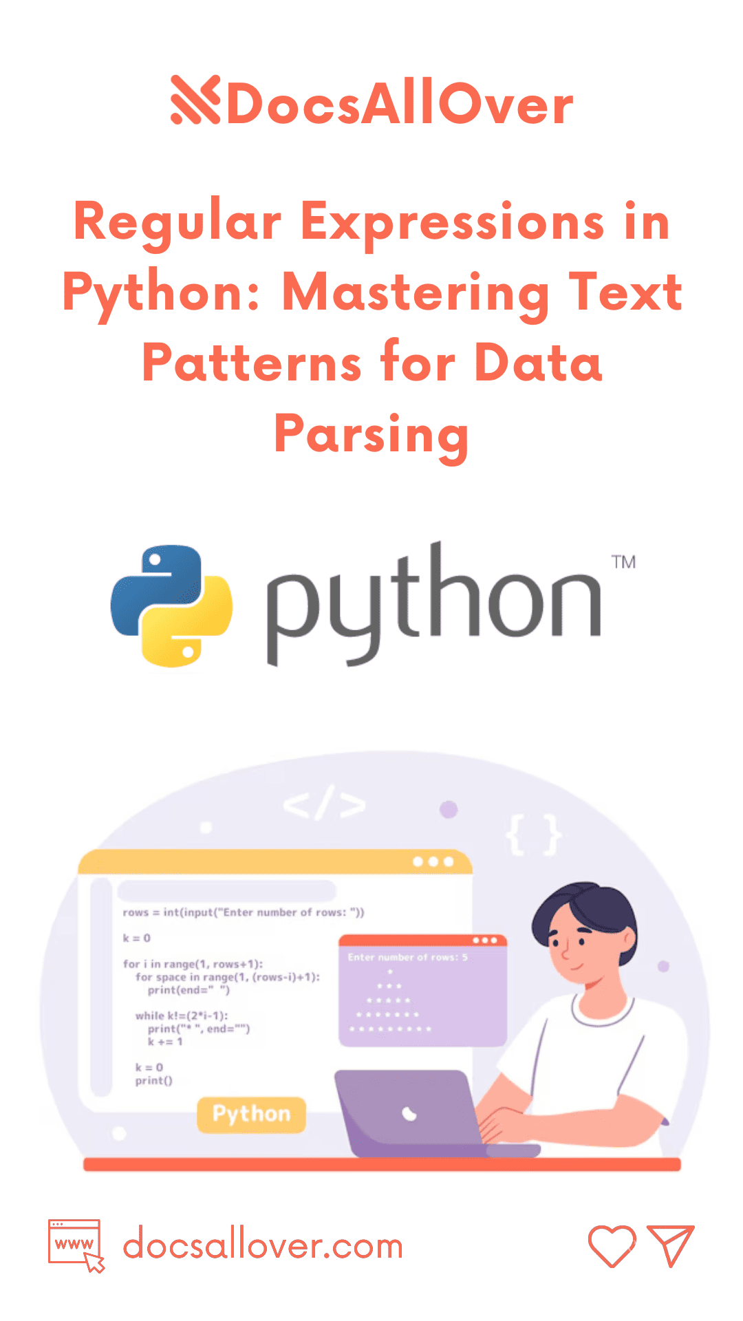 DocsAllOver - Regular Expressions in Python: Mastering Text Patterns for Data Parsing
