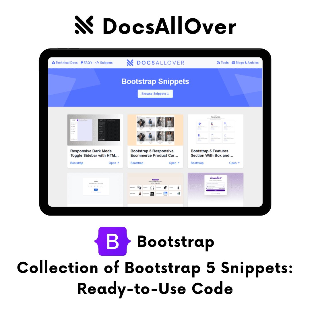 DocsAllOver - Bootstrap Snippets