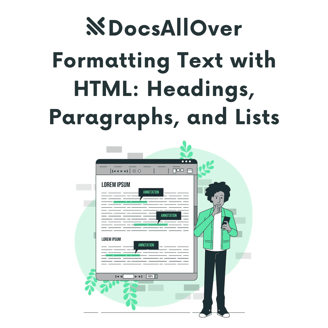 DocsAllOver - Formatting Text with HTML: Headings, Paragraphs, and Lists